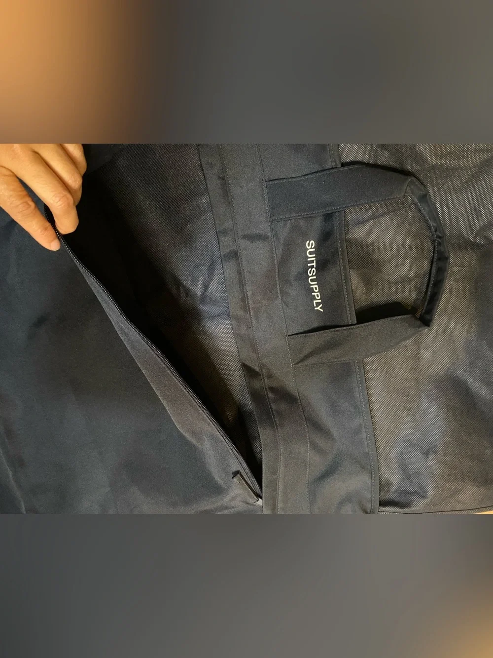 Suitsupply Black Travel Garment Bag with Top Handles